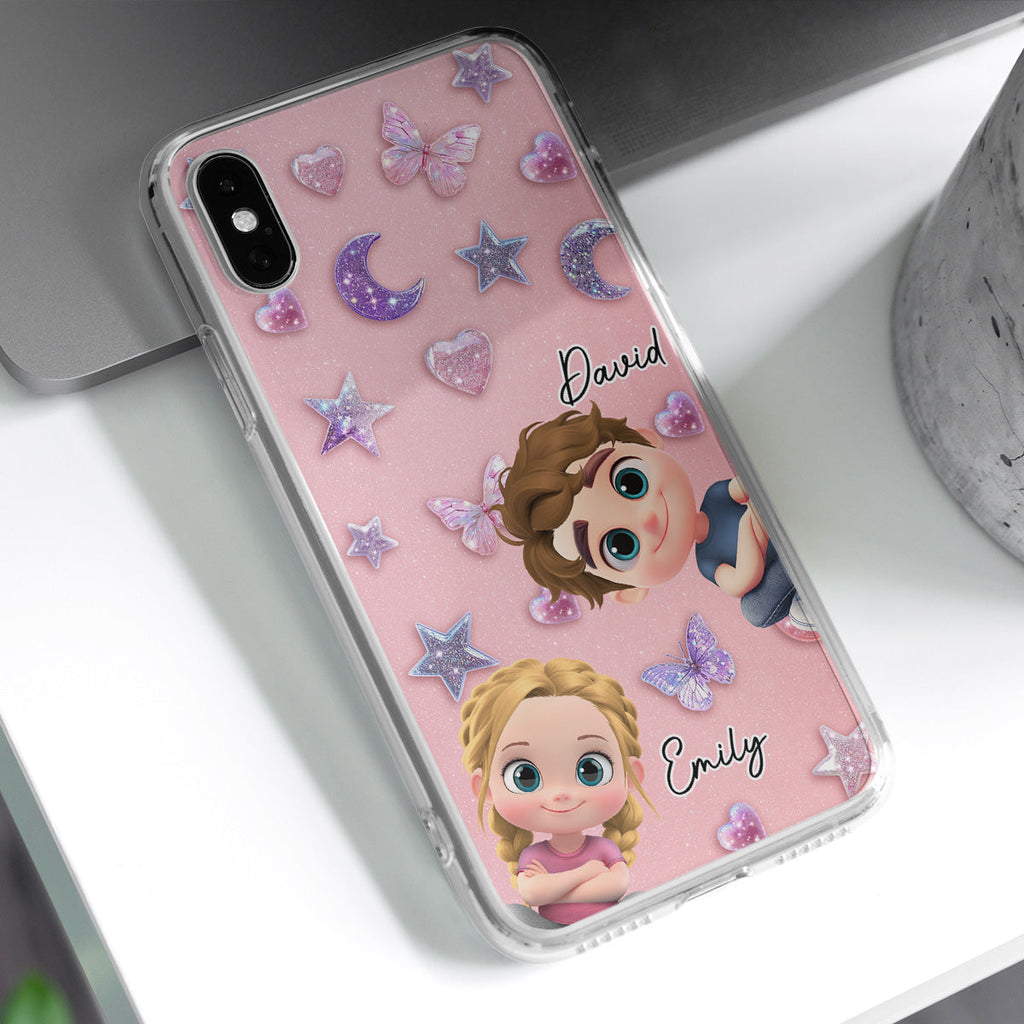 Grandma Glitter Galaxy Vibes - Personalized 3D Effect Phone Case