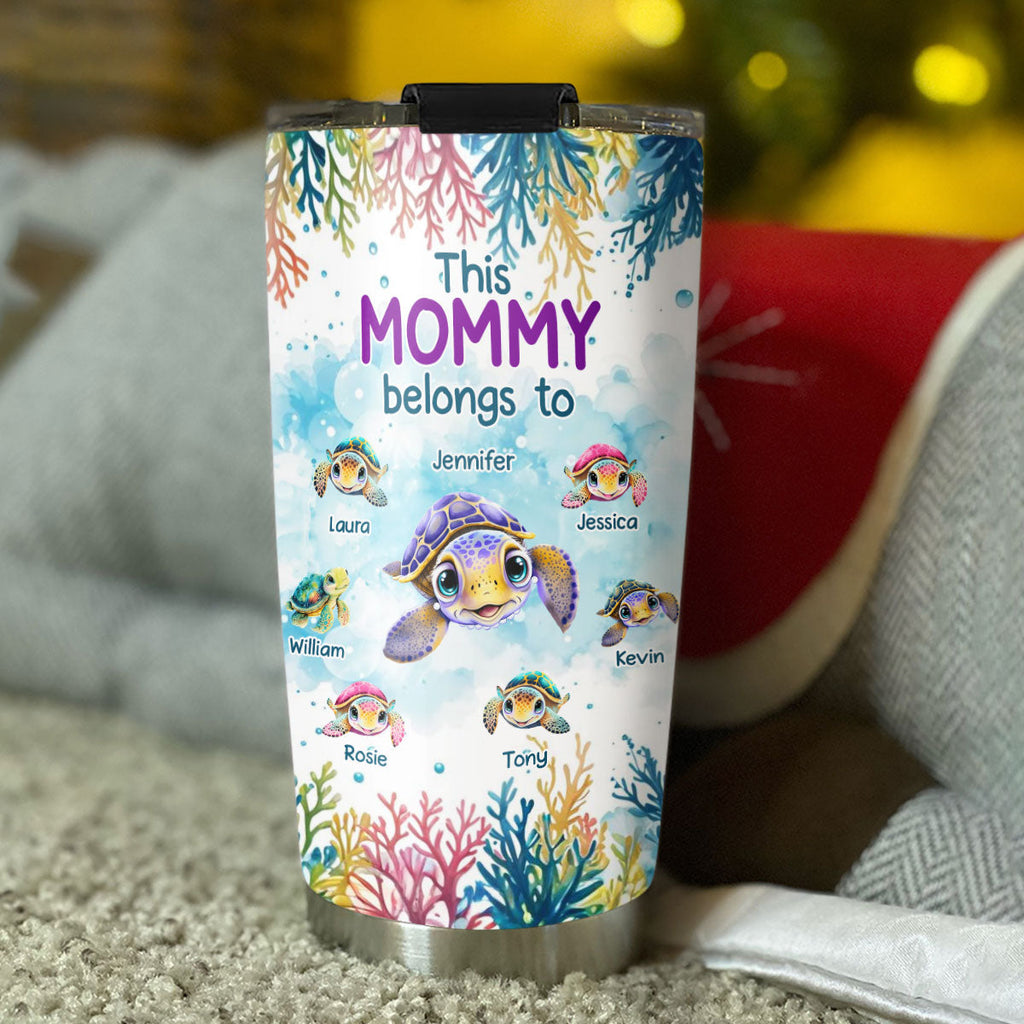 Custom Christmas Birthday Gifts For Grandma & Mom • This Grandma Belongs To Turtle Summer - Personalized Tumbler