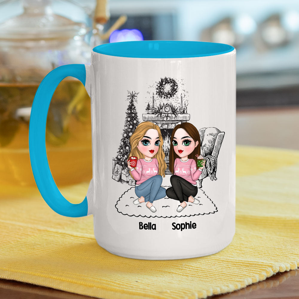 Custom Best Friend, Christmas & Birthday Friendship Keepsake Gift • You Lucky Bitch - Personalized Accent Mug