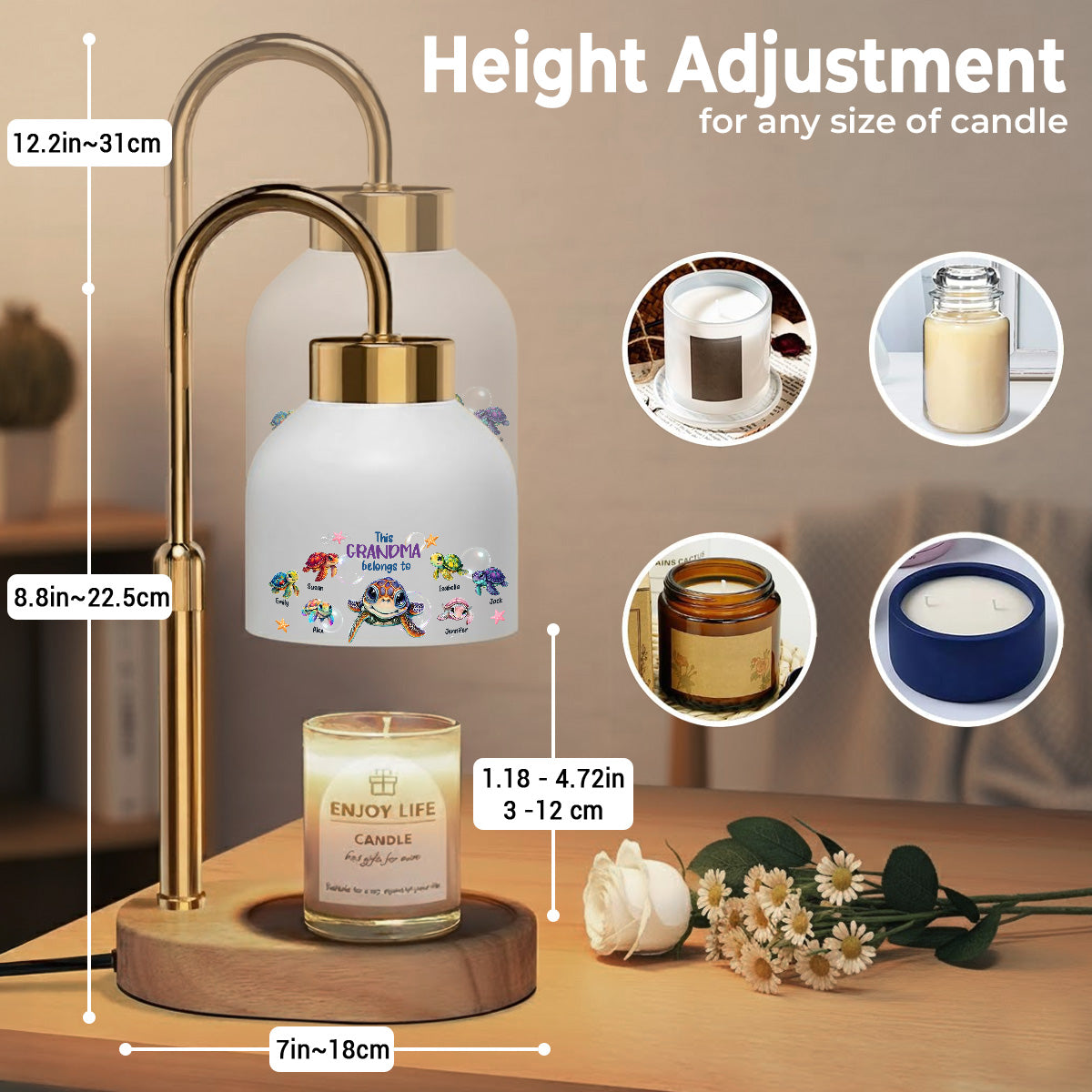Grandma Belongs To - Personalized Candle Warmer Lamp
