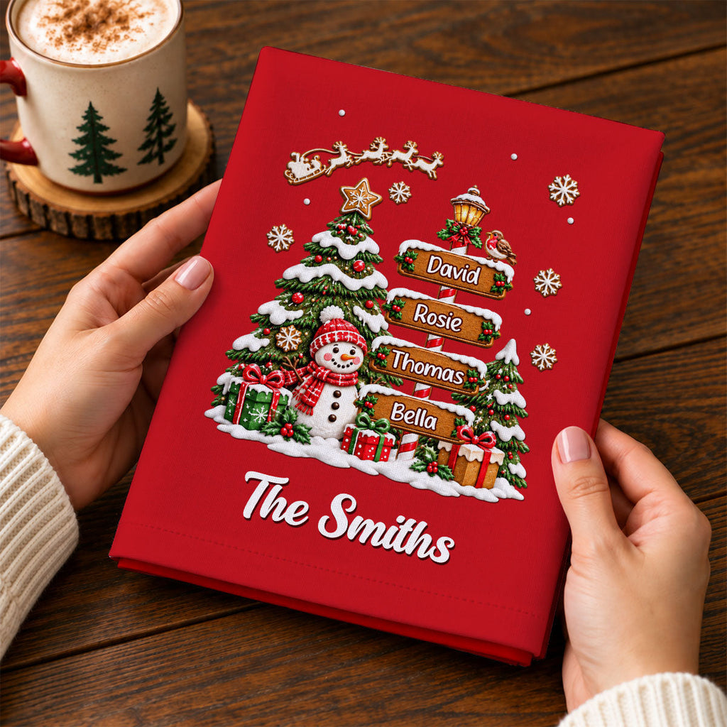 Our Gingerbread Christmas Family Tree - Personalized Napkin