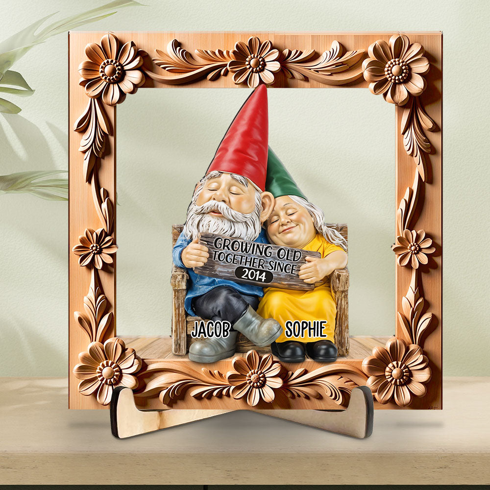 Custom Couple's Decor, Anniversary & Wedding Gift • Growing Old Together - Personalized Wooden Plaque