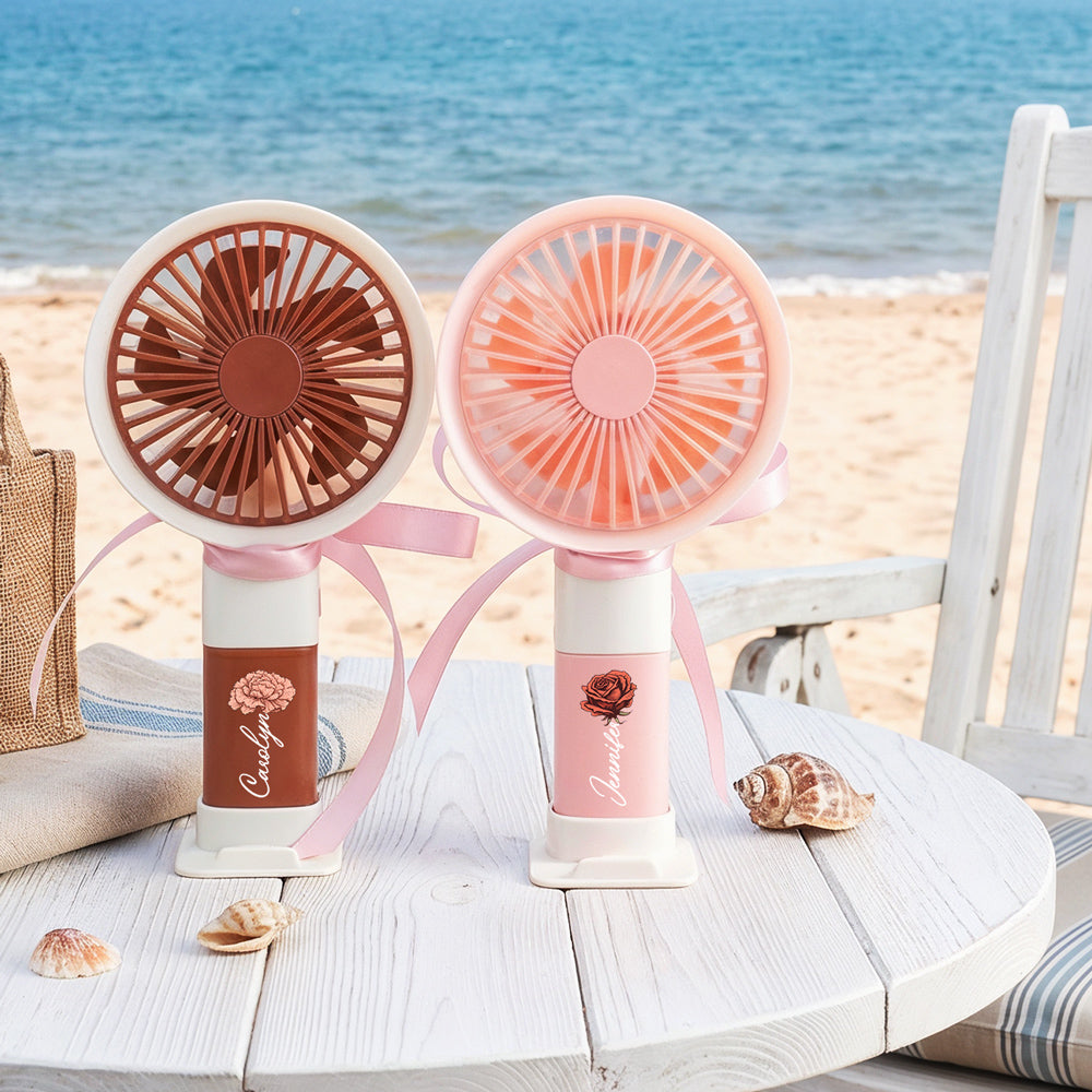 Forever in Bloom - Personalized Handheld Fan
