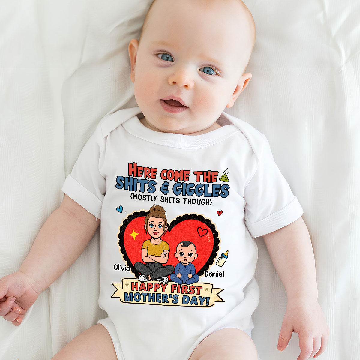 Here Come The Giggles - Personalized Baby Onesie