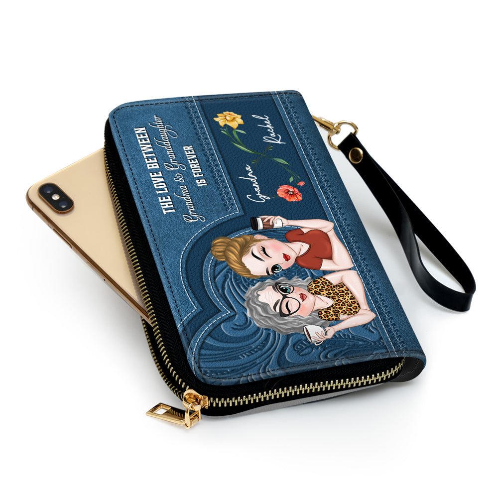 Forever Love You Grandma - Personalized Leather Wallet