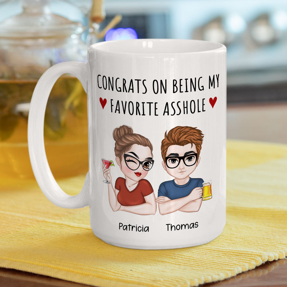 Custom Anniversary Keepsake Gifts For Couple • Lucky Man - Personalized Coffee Mug