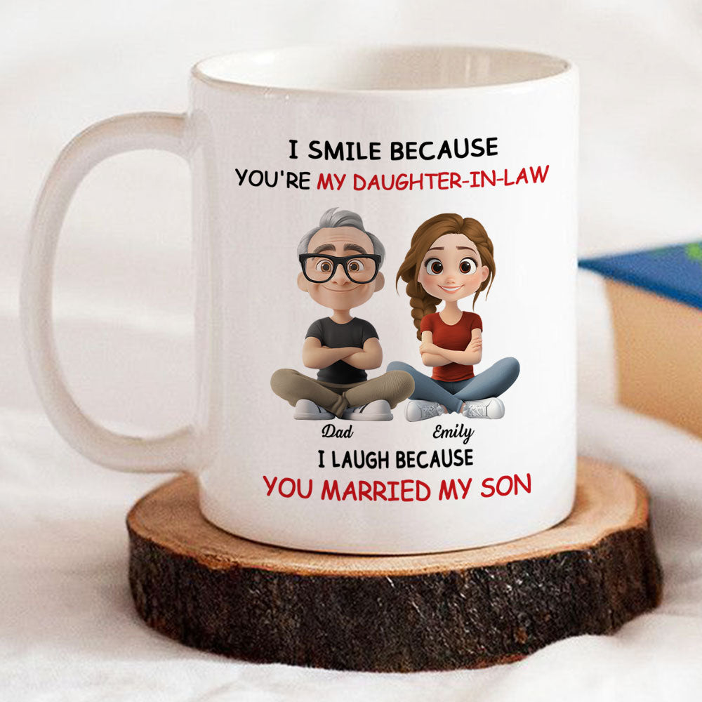 Custom Christmas & Birthday Gift for Daughter • My Daughter In Law - Personalized Coffee Mug