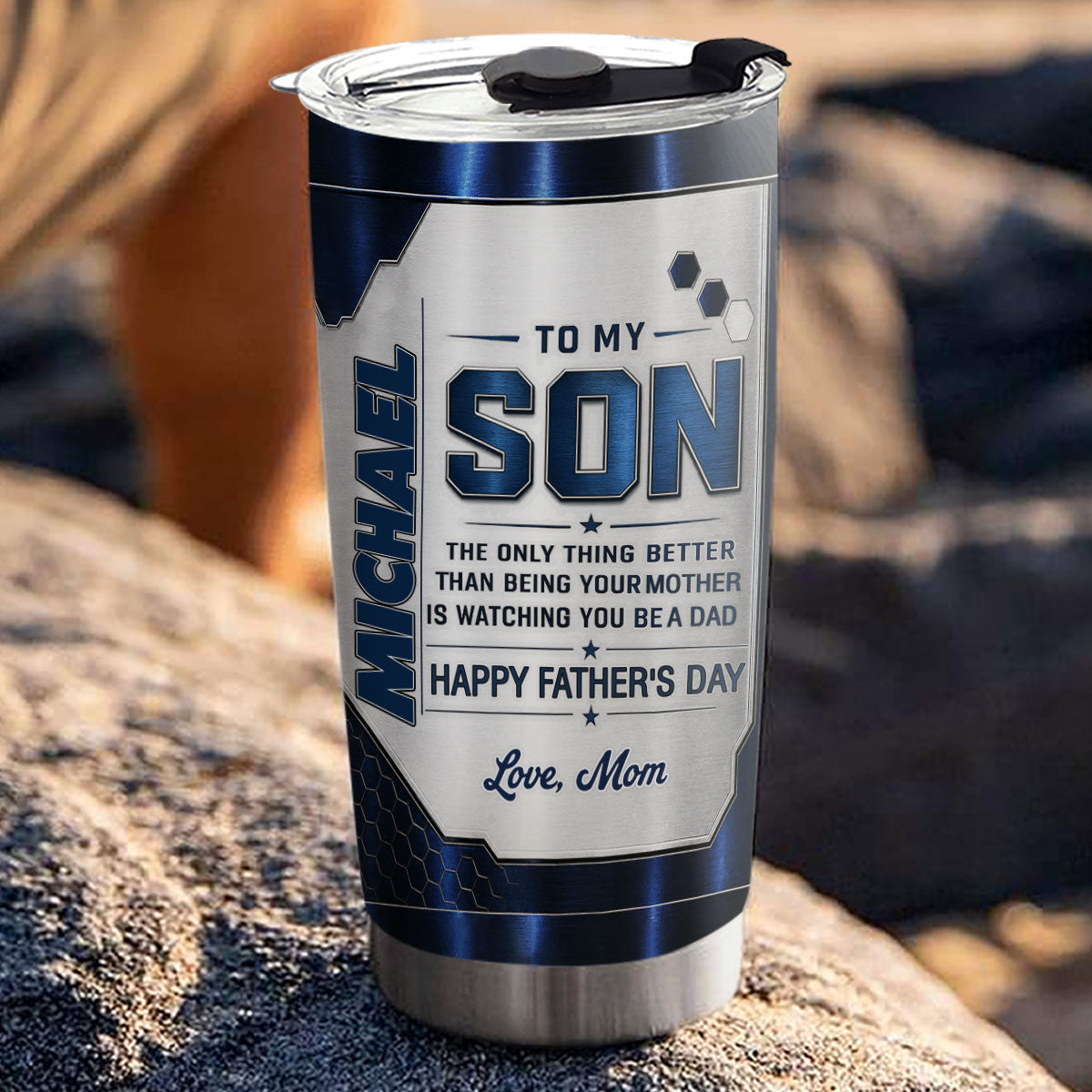 Custom Father's Day Birthday Gifts For Son • Watching You Being A Dad - Personalized 3D Effect Tumbler
