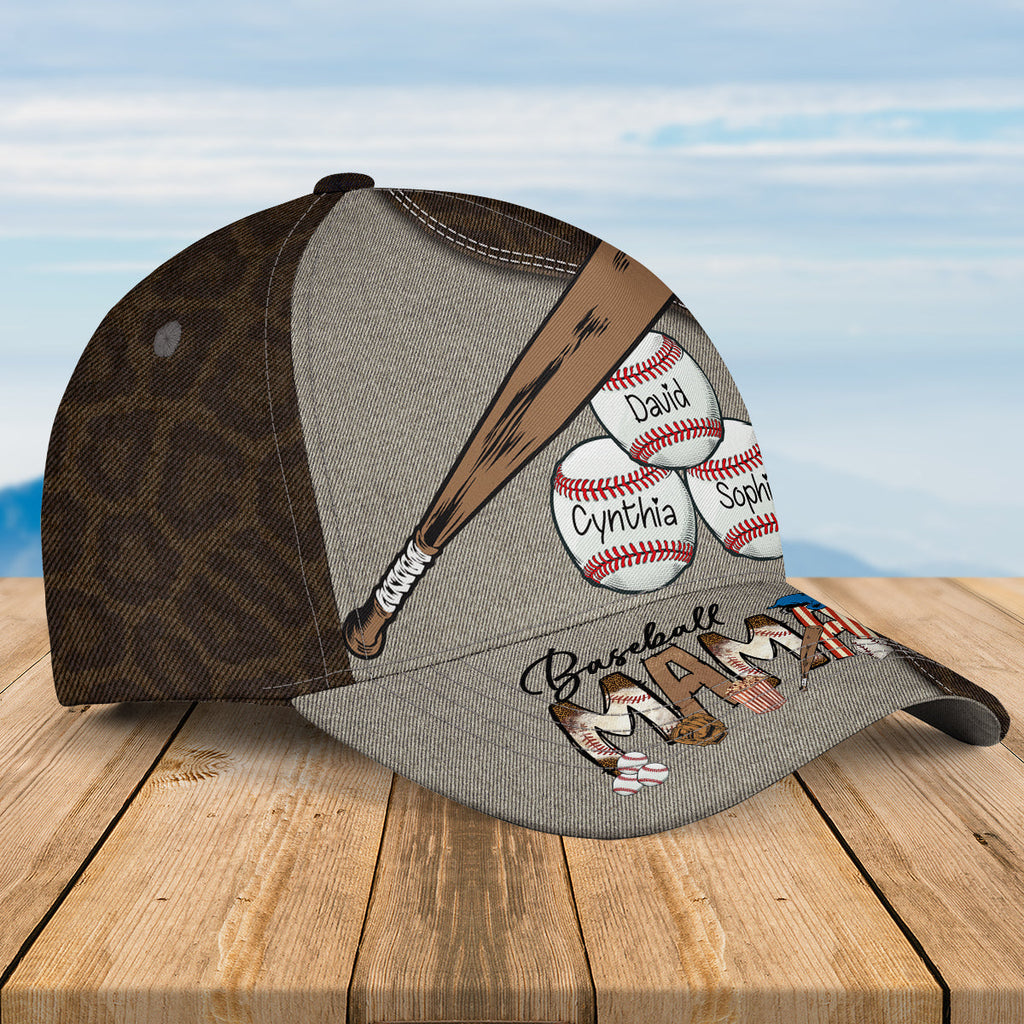 My Favorite Baseball Players Call Me Mom - Personalized Classic Cap