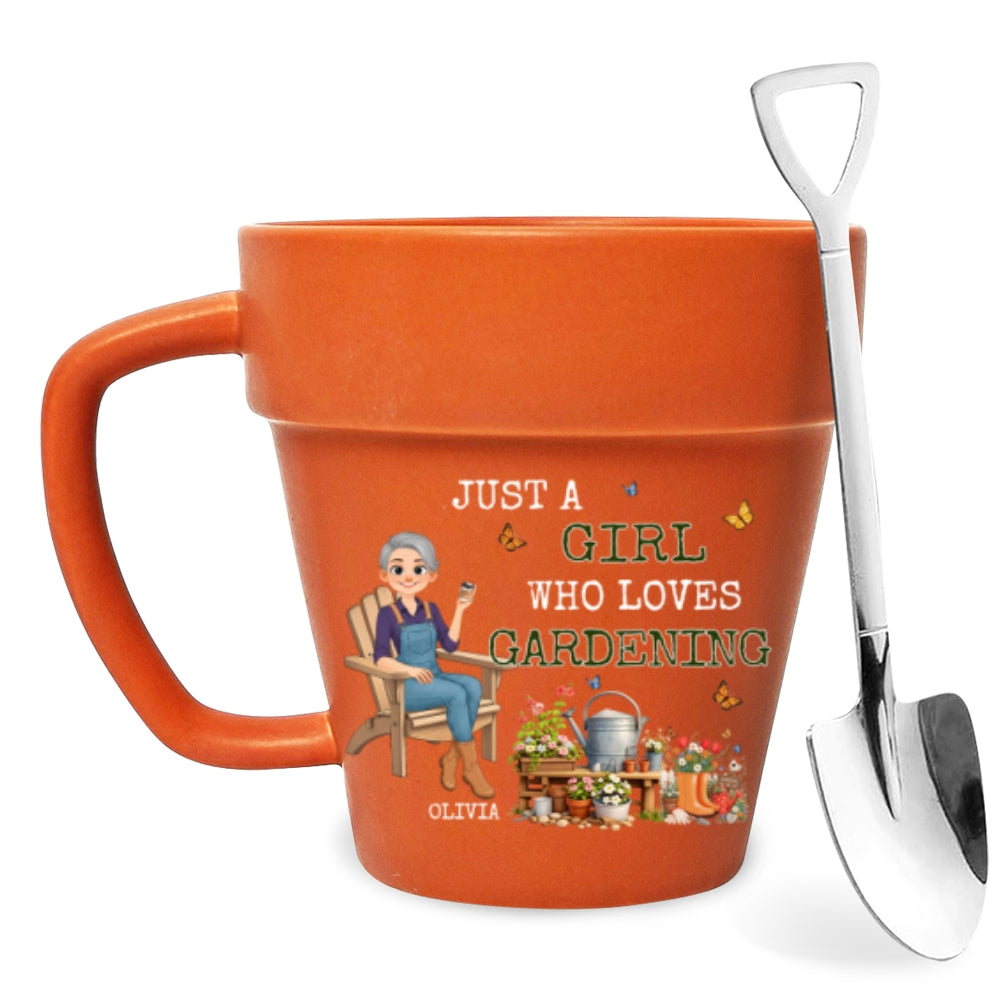 Custom Christmas & Birthday Keepsake Gift • Gardening Lover - Personalized Plant Pot Mug