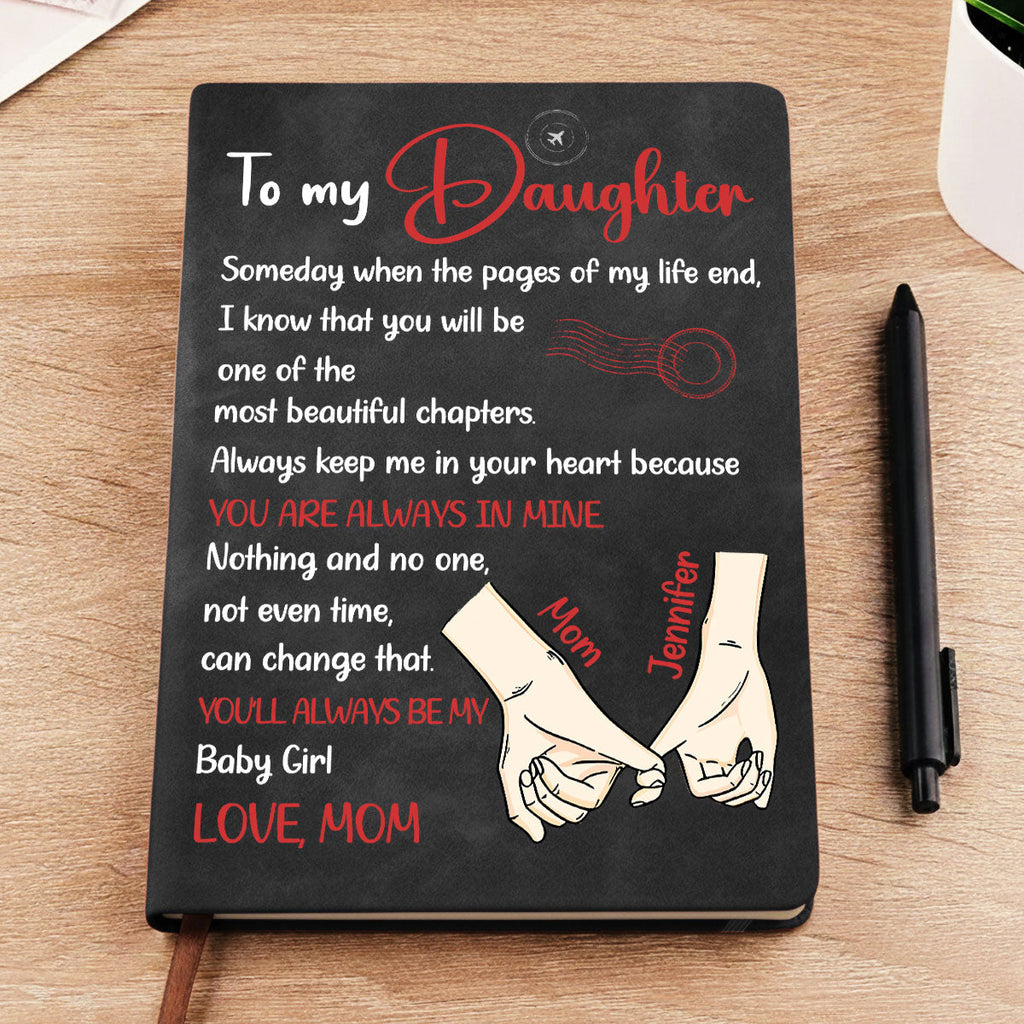 Custom Stationery Gifts For Daughter, Son, Grandchild • The Most Beautiful Chapters - Personalized Leather Journal