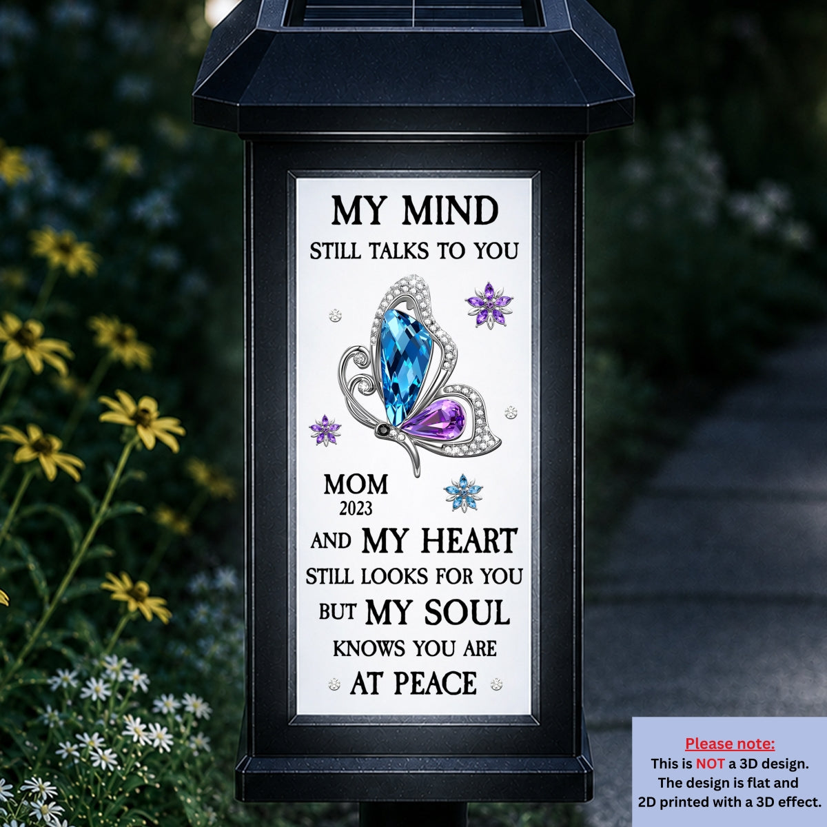My Soul Knows You Are At Peace - Personalized Solar Garden Light