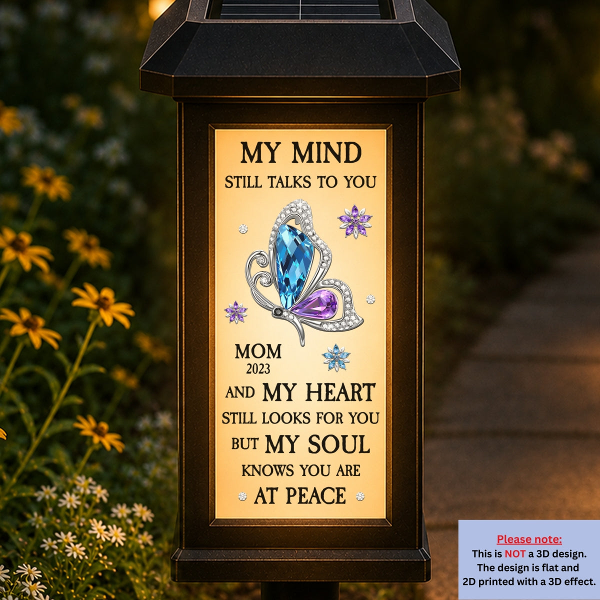 My Soul Knows You Are At Peace - Personalized Solar Garden Light