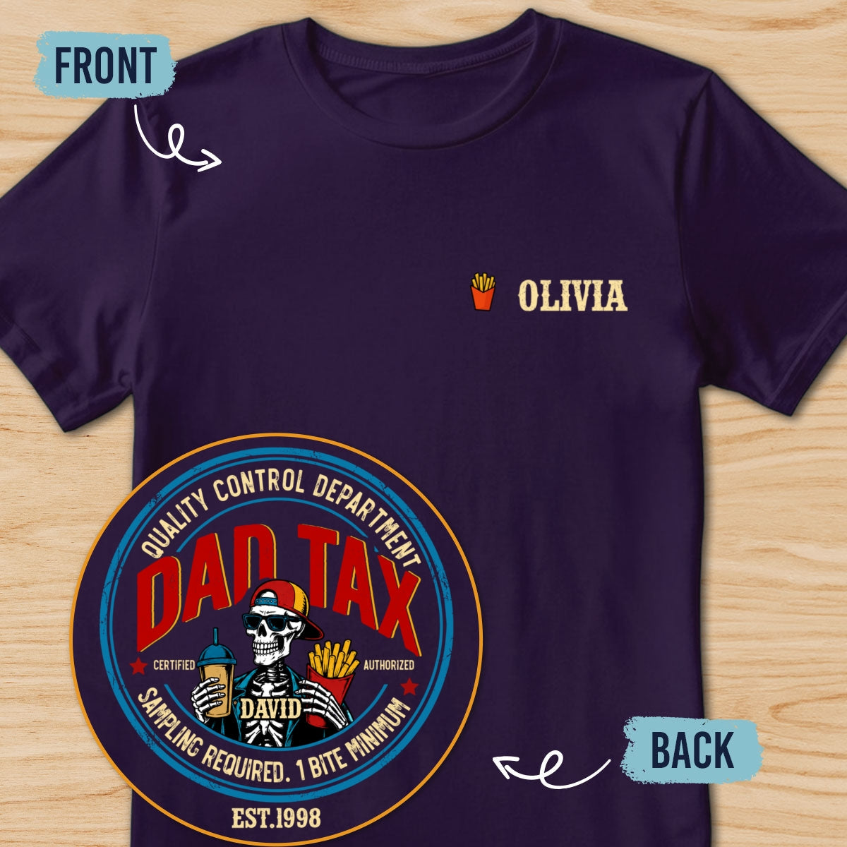 Custom Father's Day, Special Gift for Dad & Grandpa • Sampling Required - Personalized Shirt