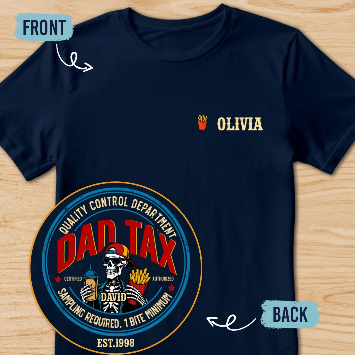 Custom Father's Day, Special Gift for Dad & Grandpa • Sampling Required - Personalized Shirt