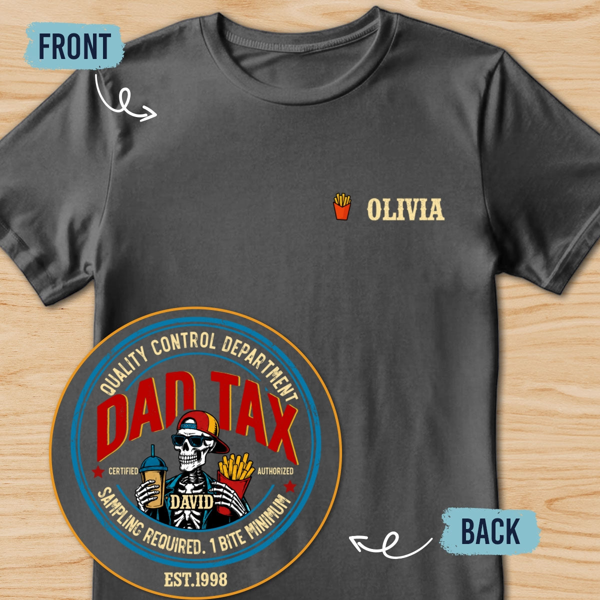 Custom Father's Day, Special Gift for Dad & Grandpa • Sampling Required - Personalized Shirt