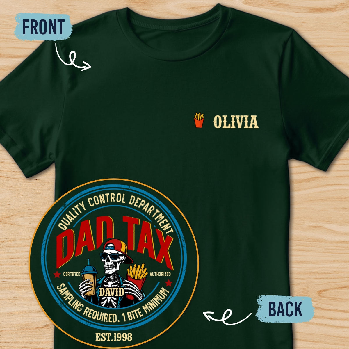 Custom Father's Day, Special Gift for Dad & Grandpa • Sampling Required - Personalized Shirt