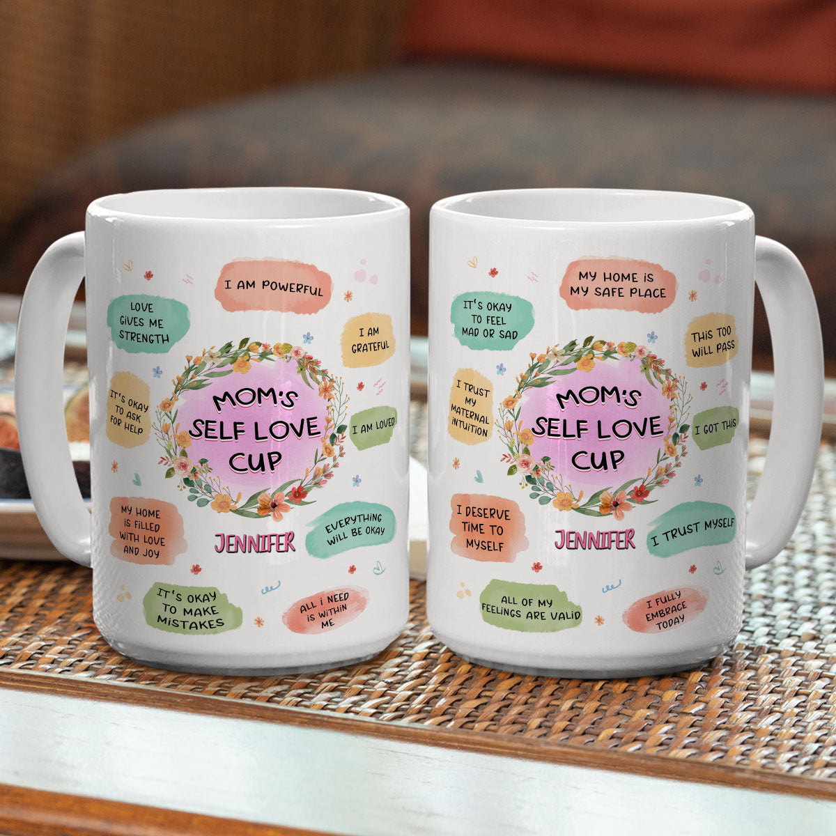 Custom Christmas & Birthday Gift for Mom • Mom Self Love Cup - Personalized Coffee Mug