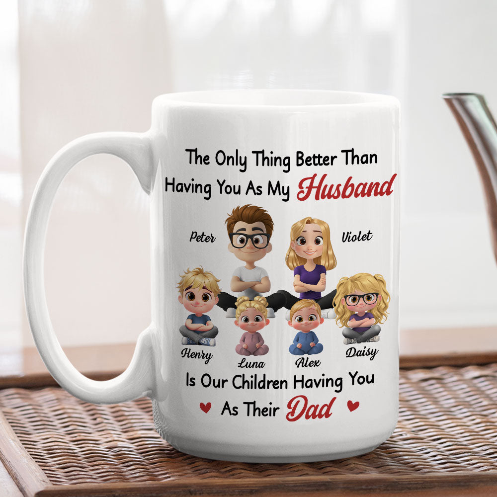 Custom Anniversary Keepsake Gifts For Couple • Having You As My Husband 2 - Personalized Coffee Mug