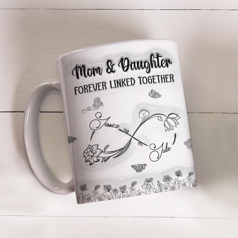 Custom Mother's Day Gift for Mom & Grandma • The Love Between Mother And Daughter Is Forever - Personalized 3D Inflated Effect Mug