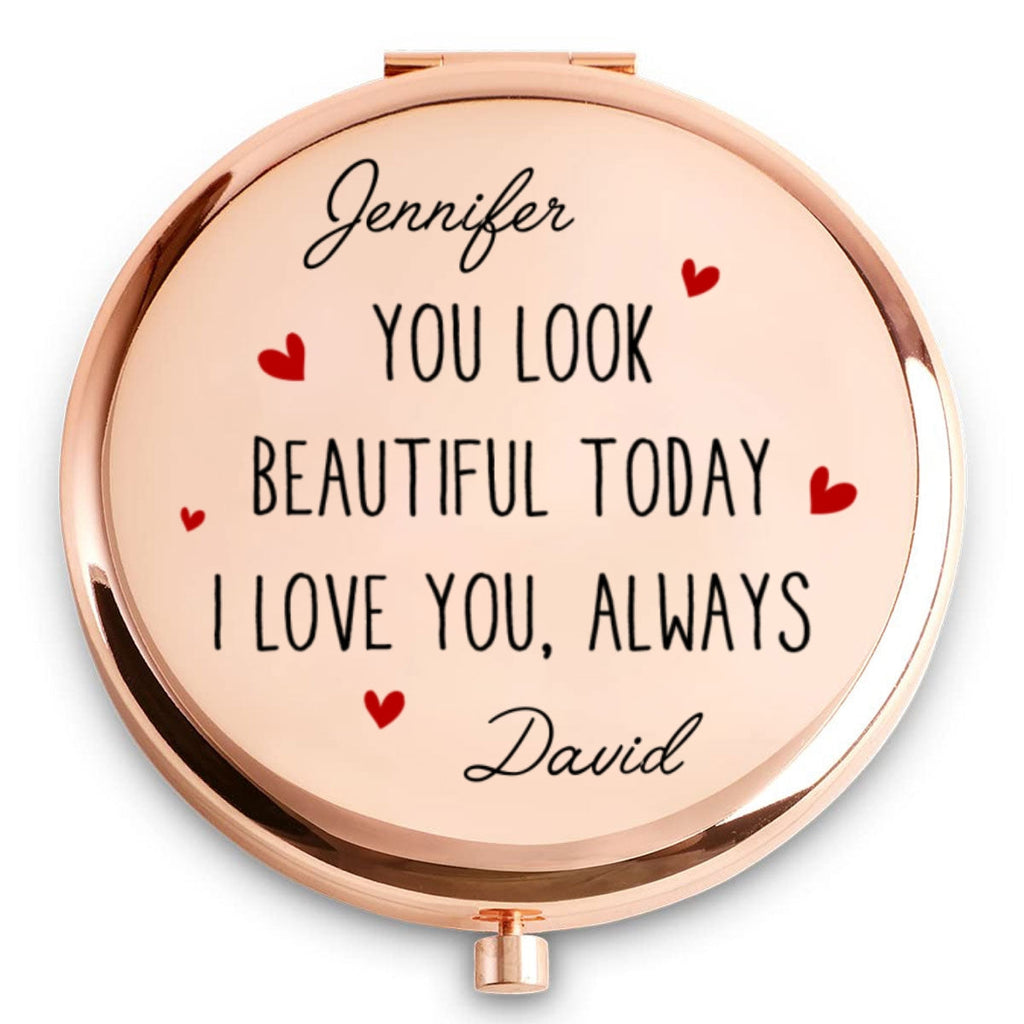 You Look Beautiful Today - Personalized Compact Mirror