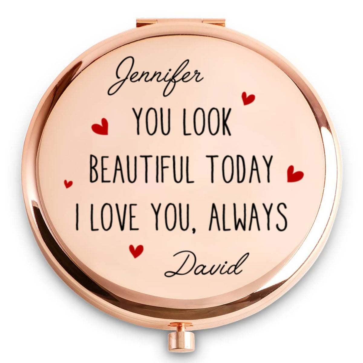 You Look Beautiful Today - Personalized Compact Mirror
