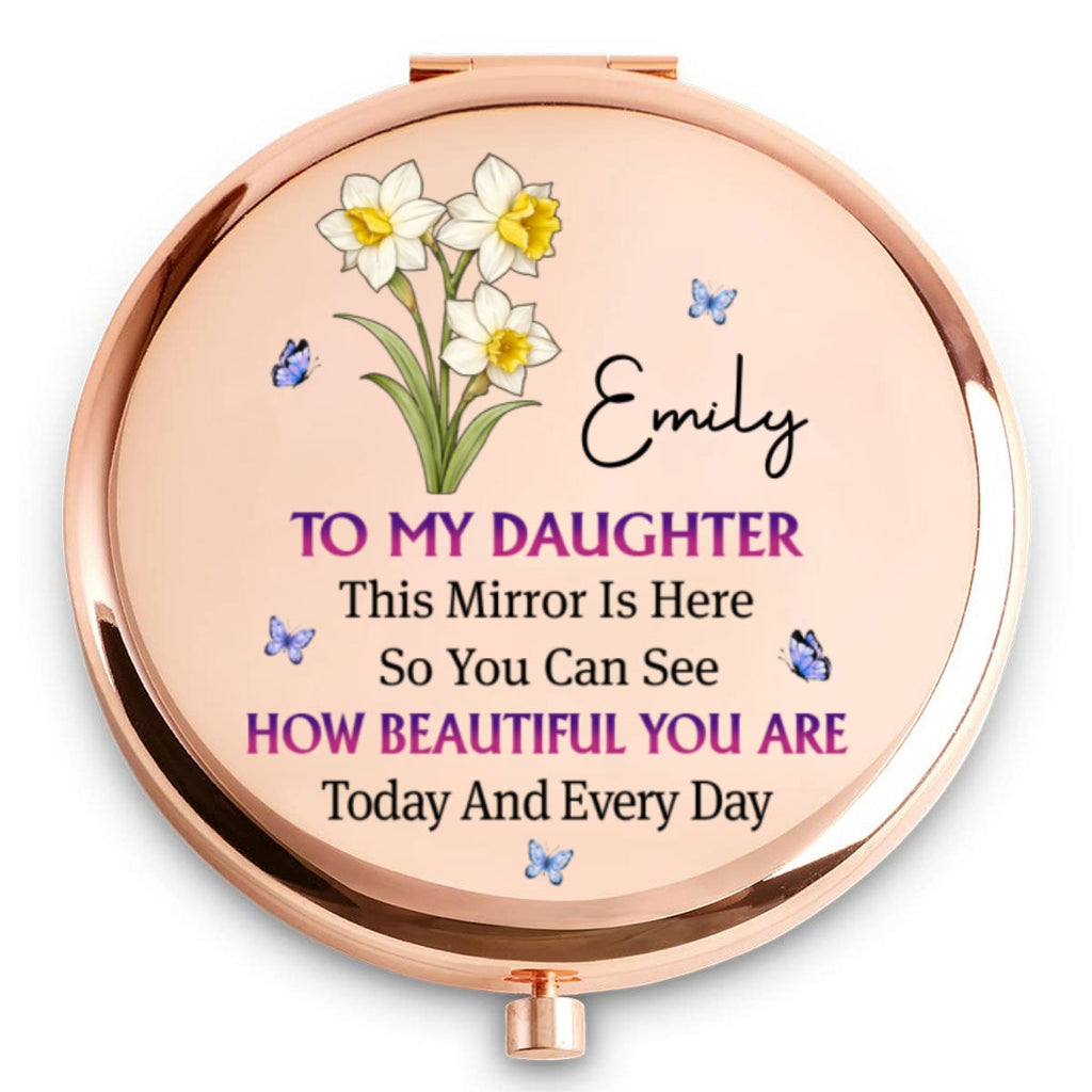 Forever Loved My Daughter - Personalized Compact Mirror