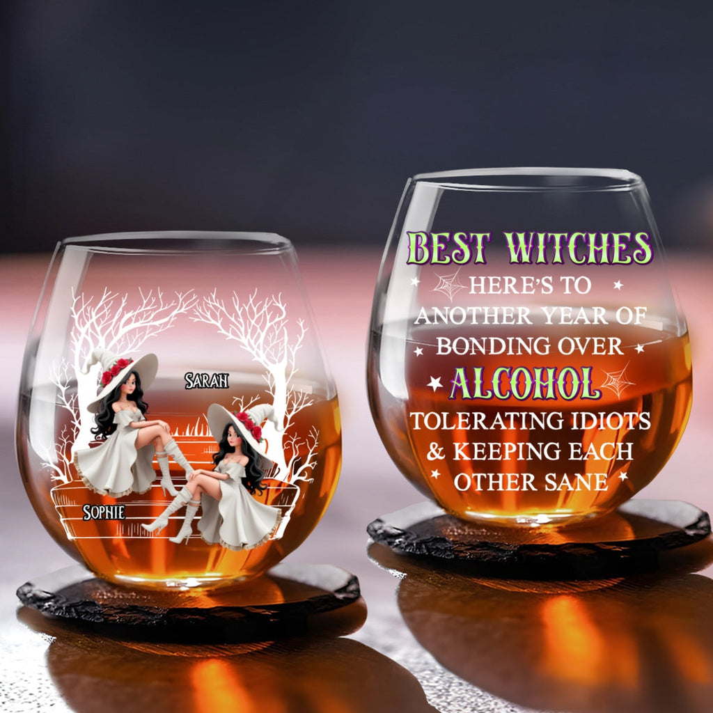 Best Witches Drink - Personalized Wine Glass
