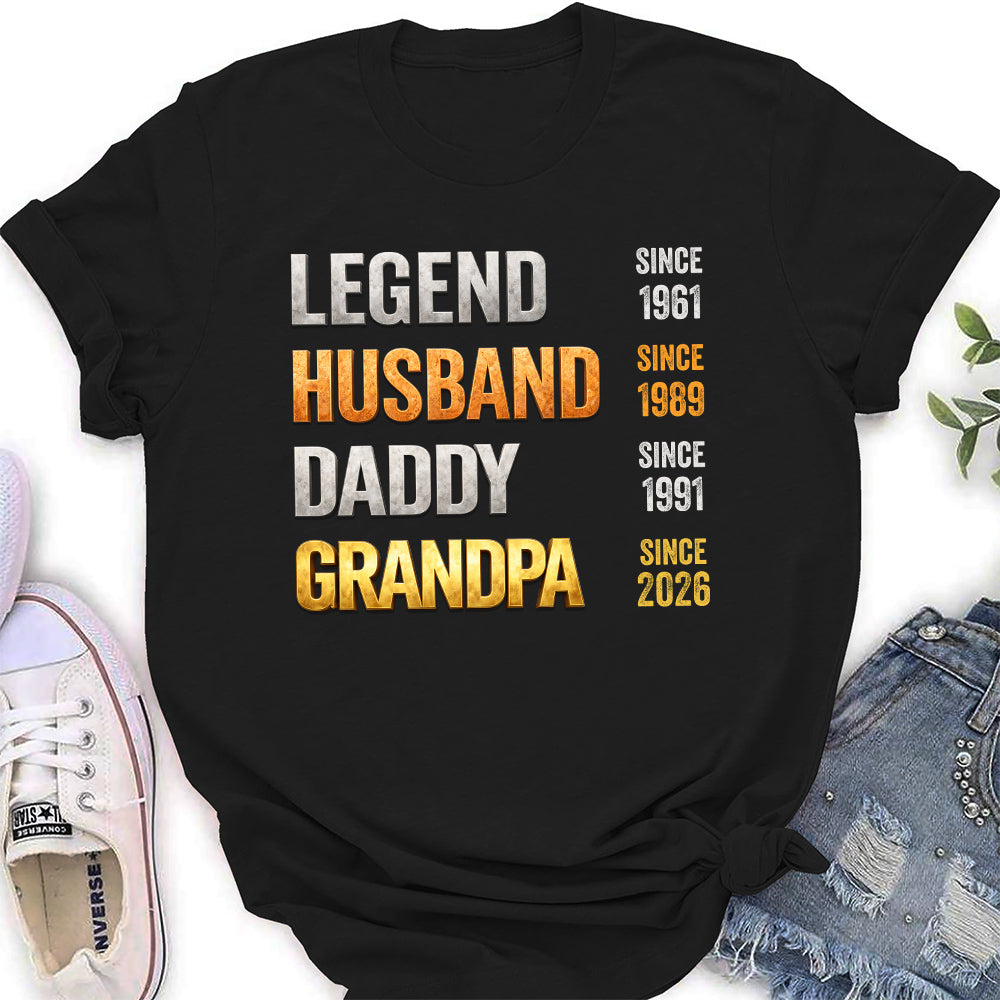 Custom Father's Day, Special Gift for Dad & Grandpa • Legendary Dad Metal Retro - Personalized 3D Effect Shirt