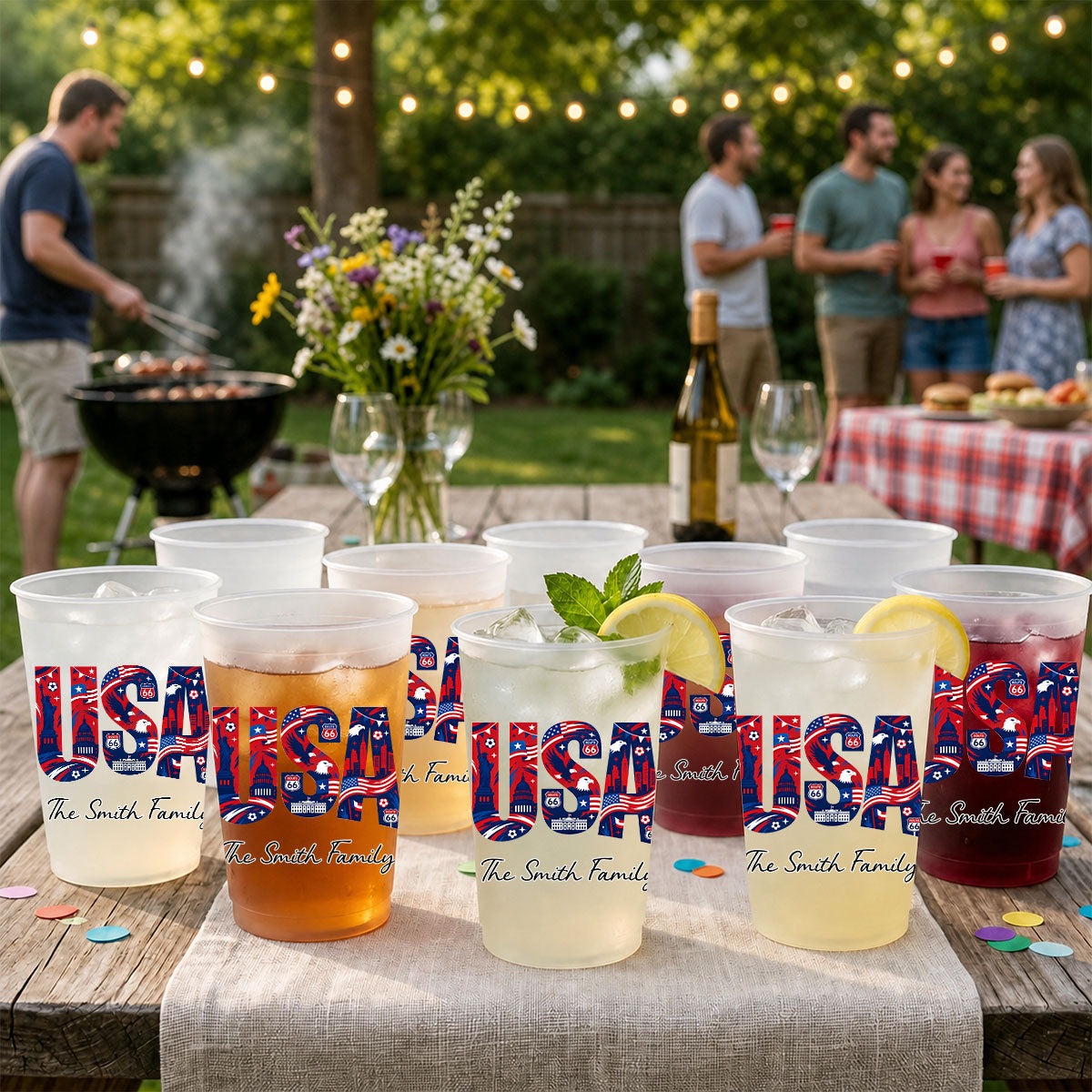 Support Your Country - Personalized Frosted Cup