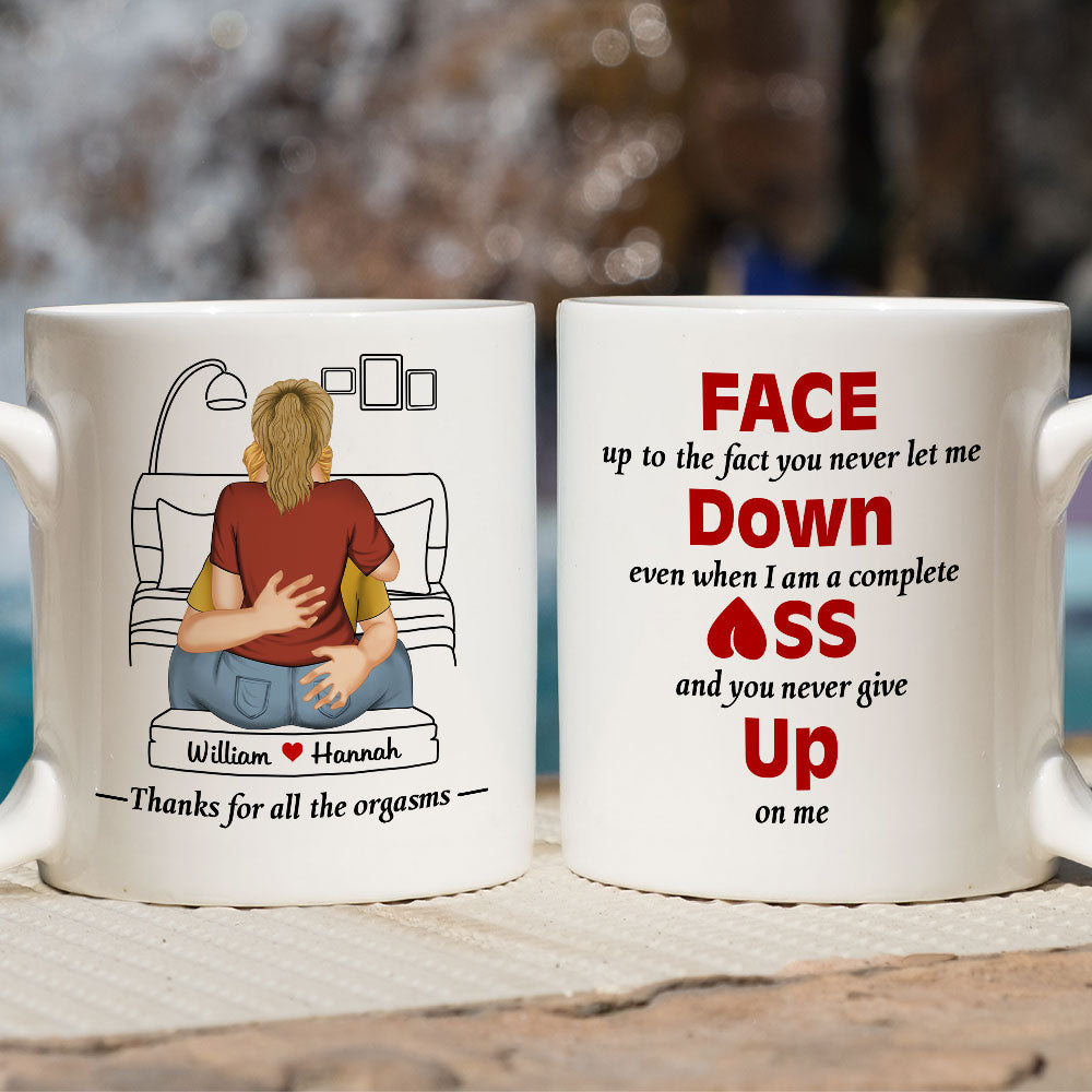 Custom Anniversary Keepsake Gifts For Couple • Face Up To The Fact - Personalized Coffee Mug