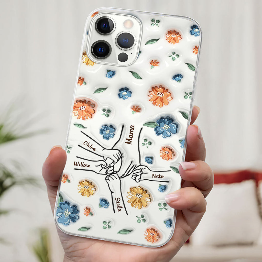 Mom Hold My Heart - Personalized 3D Inflated Effect Phone Case