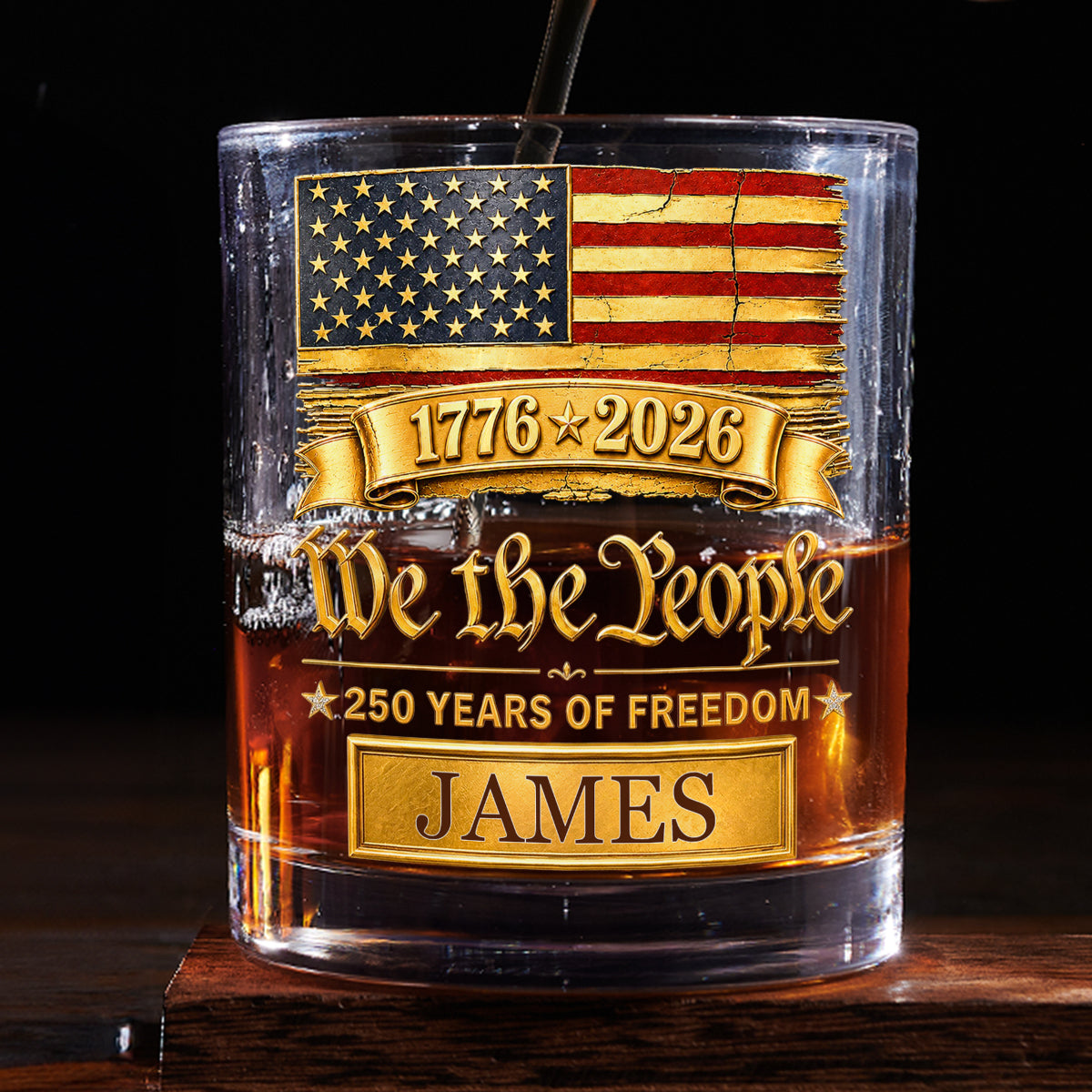 The People We Be - Personalized 3D Effect Whiskey Glass