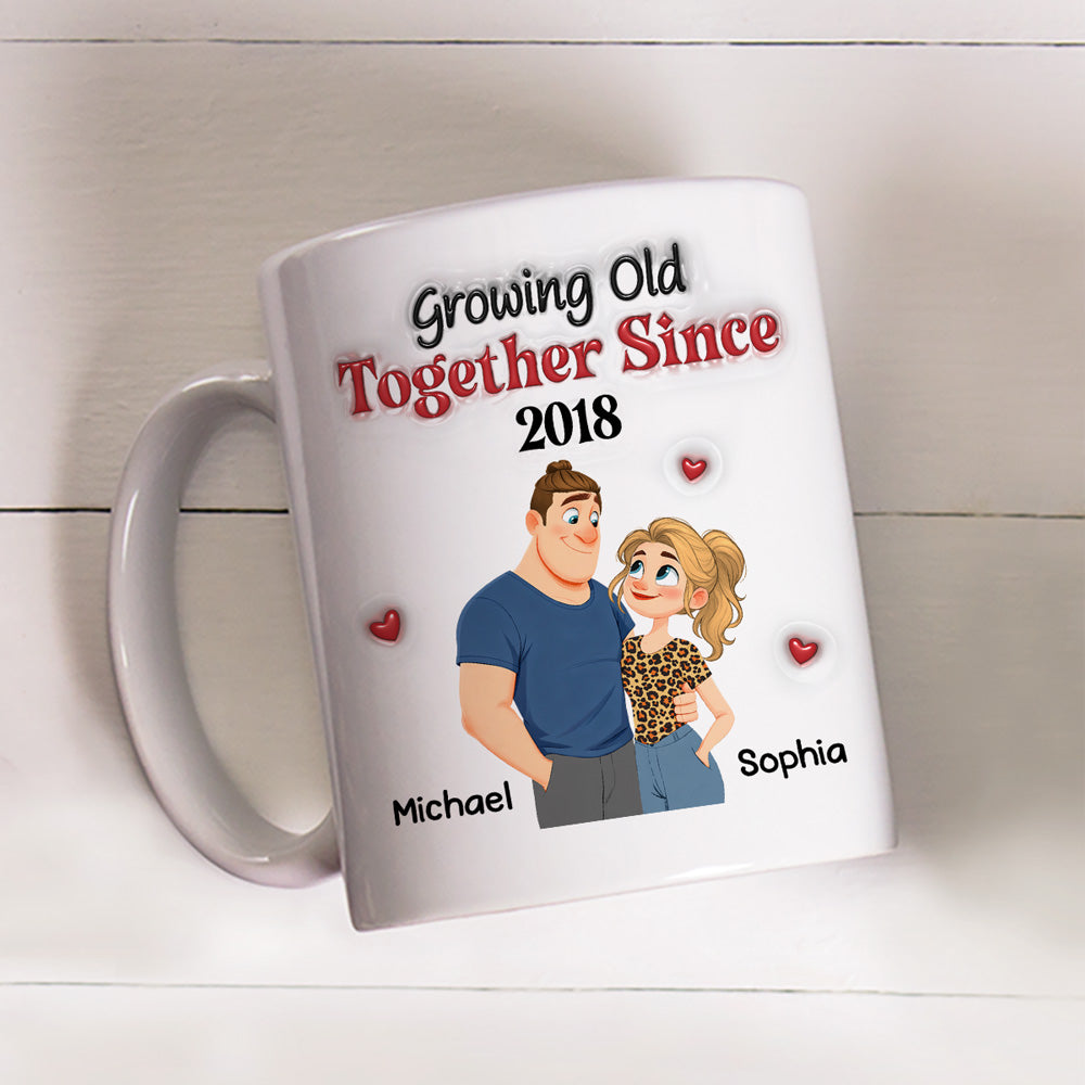 Custom Anniversary Keepsake Gifts For Couple • Partners In Annoyance - Personalized 3D Inflated Effect Mug