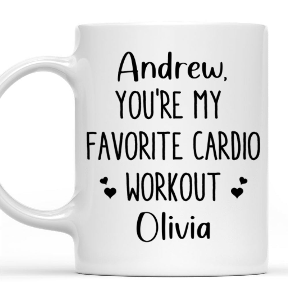 Custom Anniversary Keepsake Gifts For Couple • My Favorite Cardio - Personalized Coffee Mug