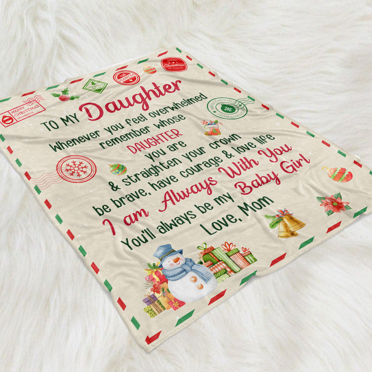 Letter From Mom - Personalized Fleece Blanket
