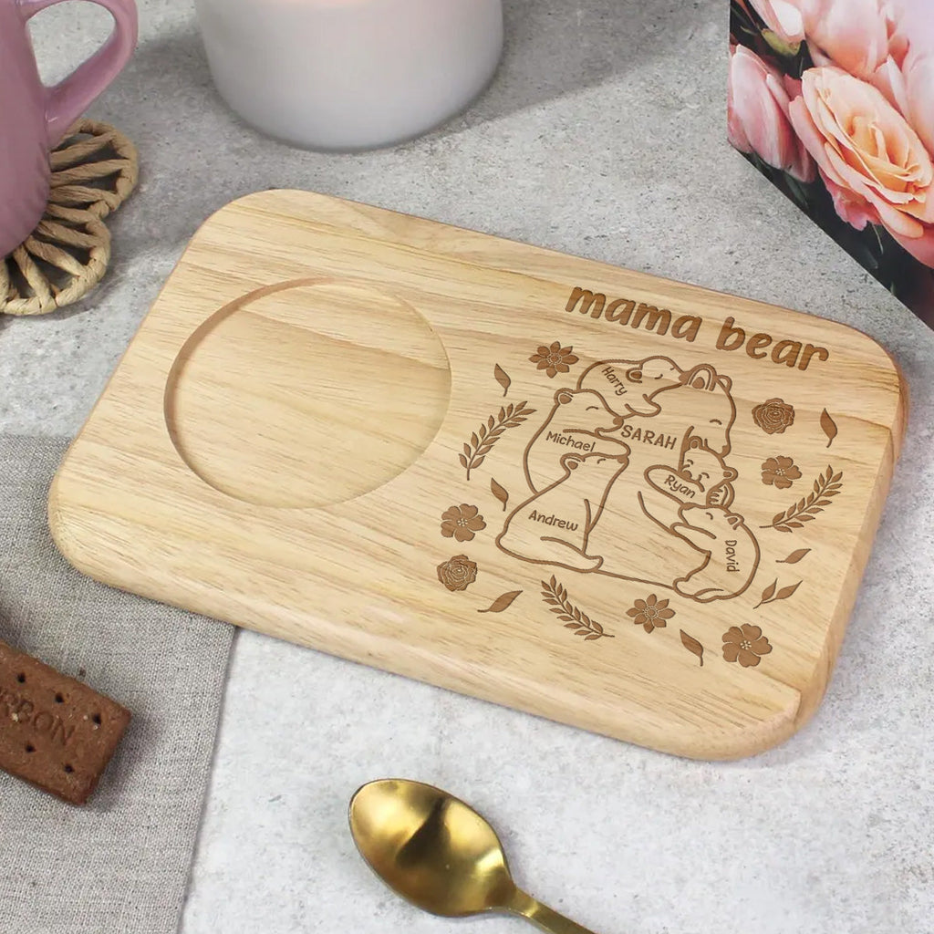 Our Mama Bear - Personalized Wooden Treat Board