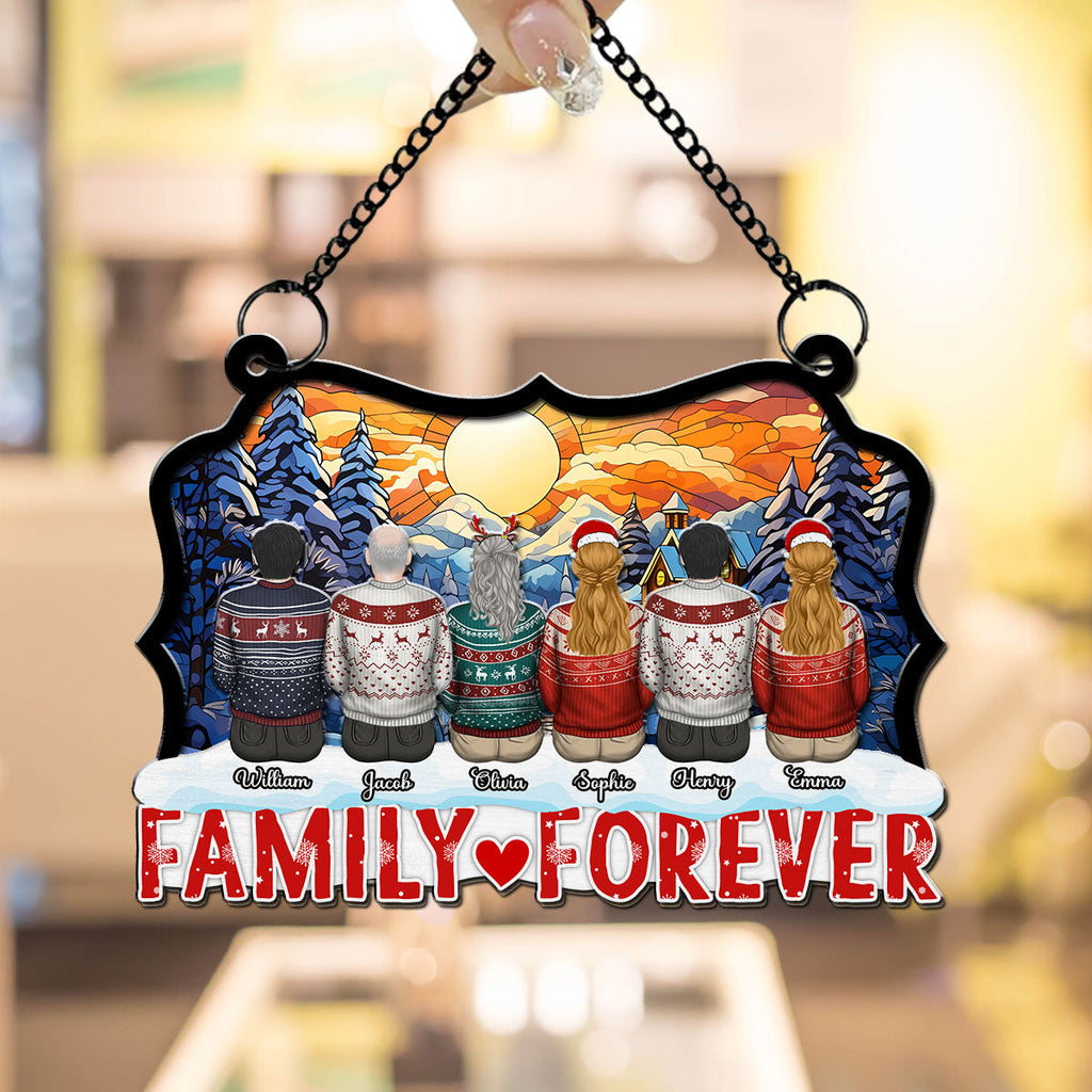 Custom Family Name Hanging Decor, Christmas Birthday Gift •  Together For A Lifetime - Personalized Suncatcher