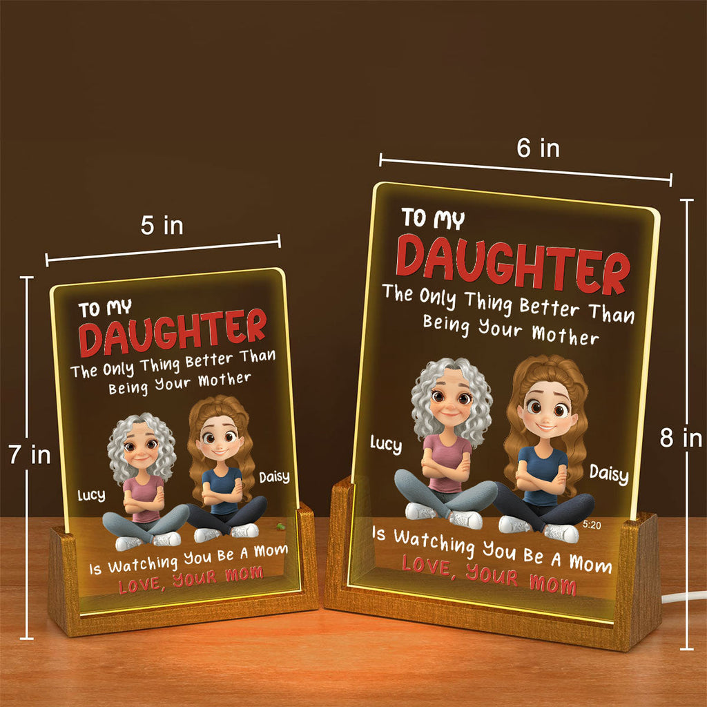 Custom Gifts for Daughter & Mom, Mother's Day Birthday • To My Daughter - Personalized Night Light