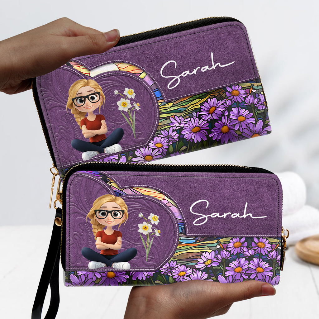Birth Month Girl - Personalized Leather Wallet