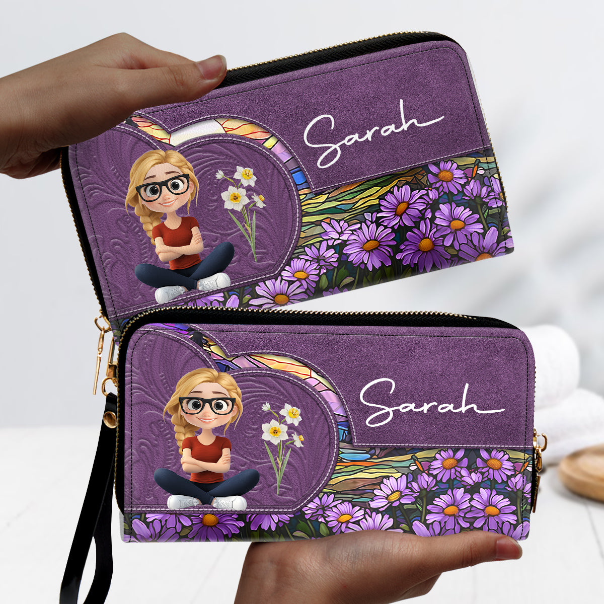 Birth Month Girl - Personalized Leather Wallet