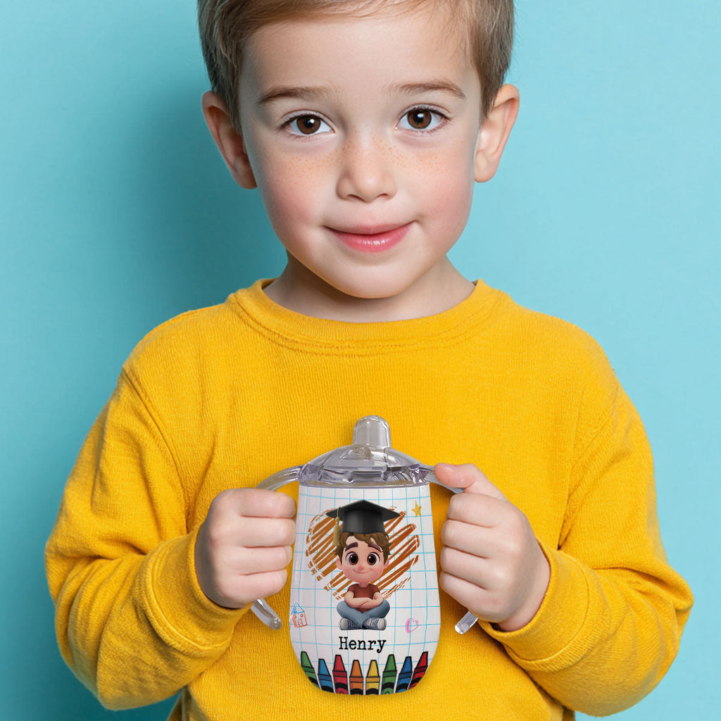 Look Out Kindergarten - Personalized Sippy Cup With Handles