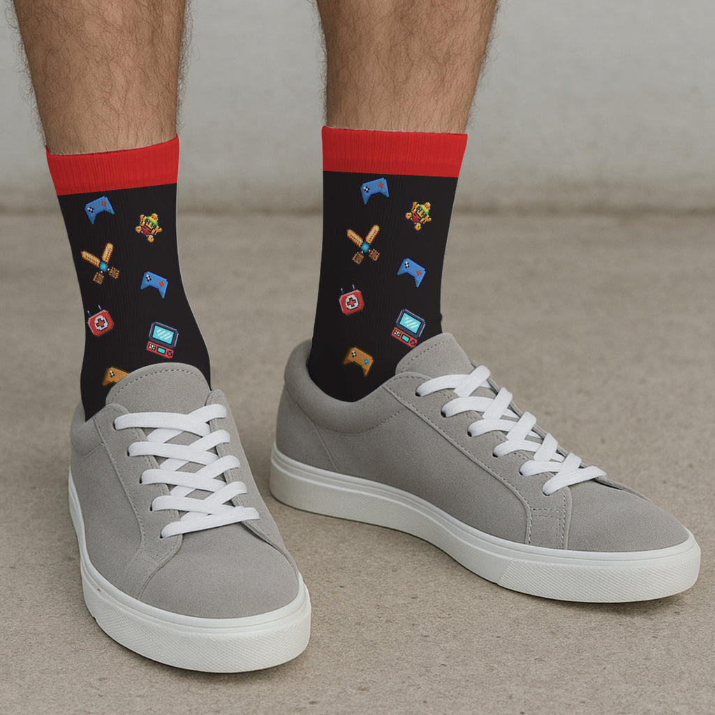 Custom Christmas Footwear, Birthday Gift For Son, Daughter • Do Not Disturb - Personalized Crew Socks