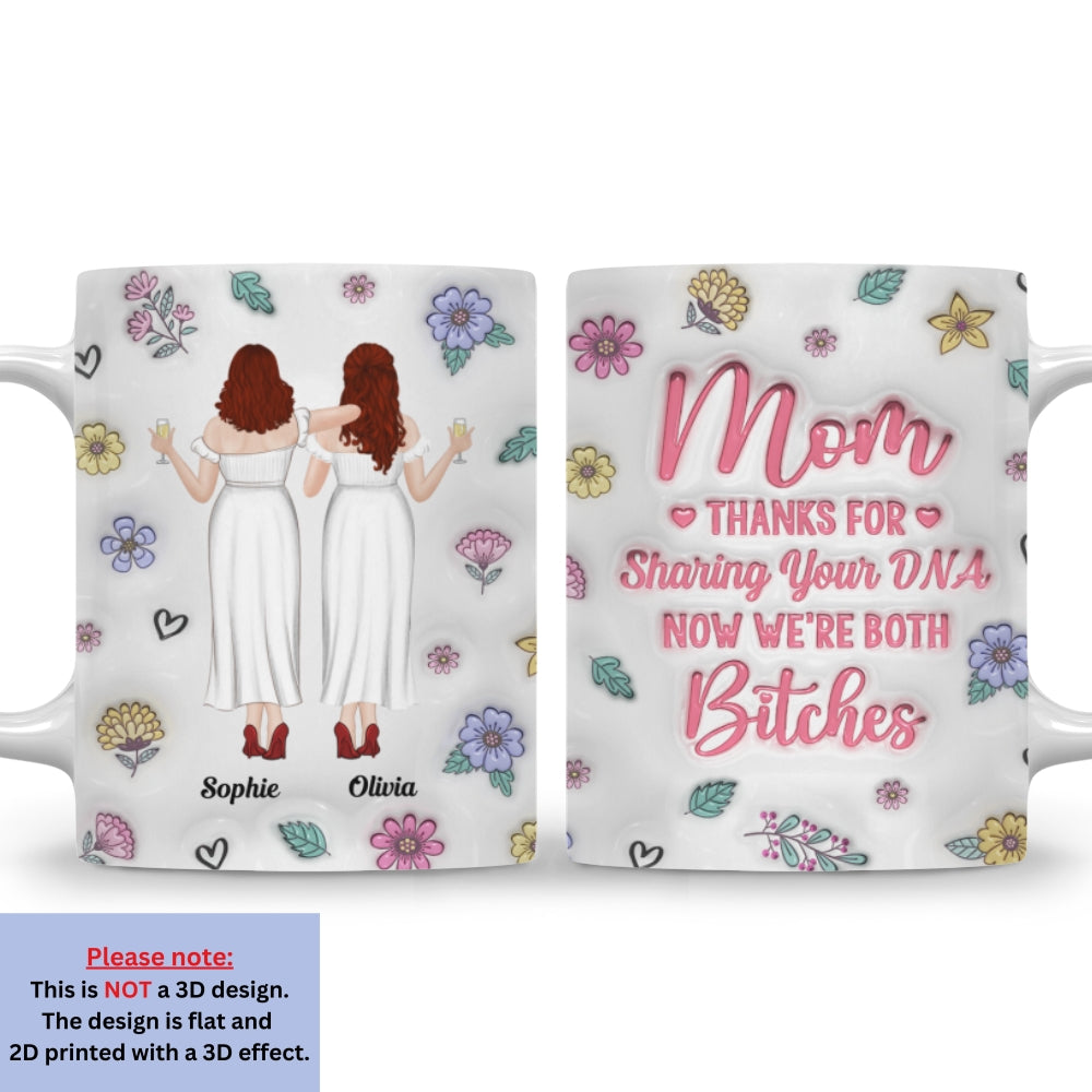 Custom Mother's Day Gift for Mom & Grandma • Funny For Mom - Personalized 3D Inflated Effect Mug