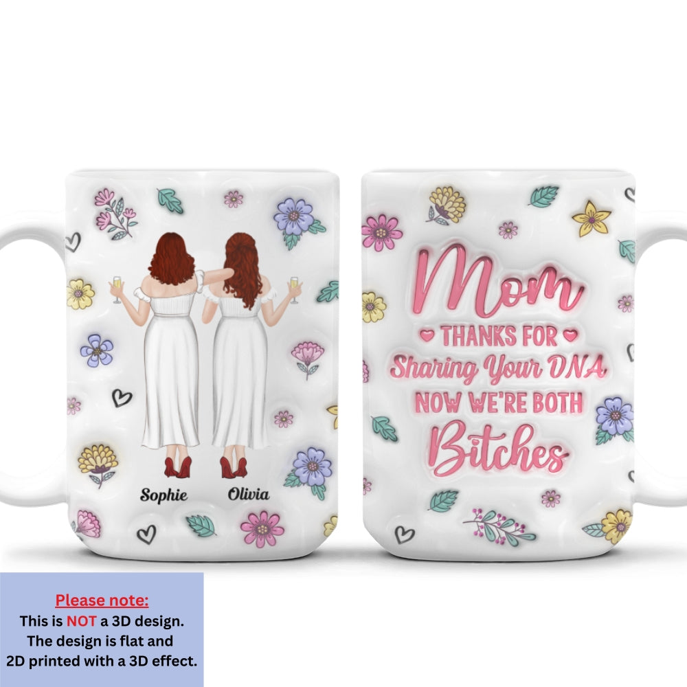 Custom Mother's Day Gift for Mom & Grandma • Funny For Mom - Personalized 3D Inflated Effect Mug