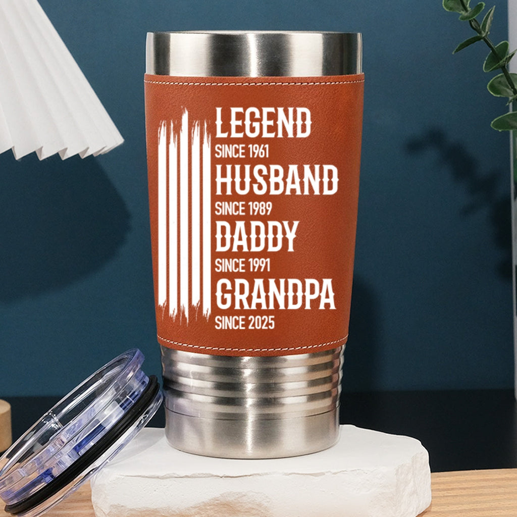 The Original Legend - Personalized Leather Tumbler
