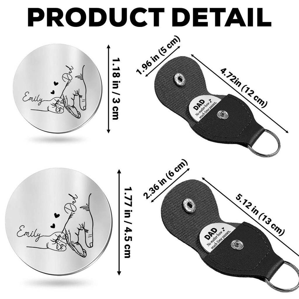 Custom Dad Coin Keychain, Father's Day Birthday Keepsake • To My Son I Will Always Be There Forever - Personalized Pocket Hug