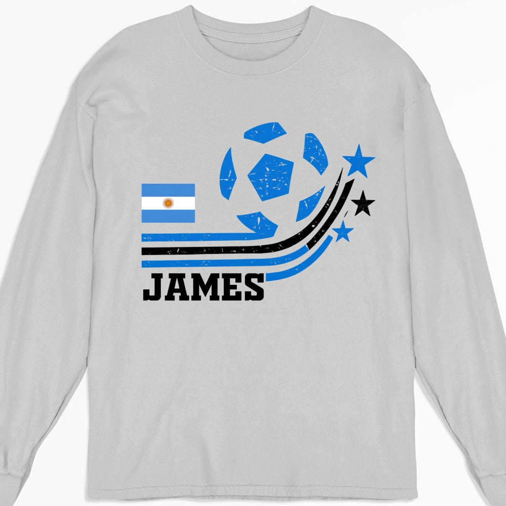 Custom Christmas & Birthday Keepsake Gift • Retro Football - Personalized Shirt