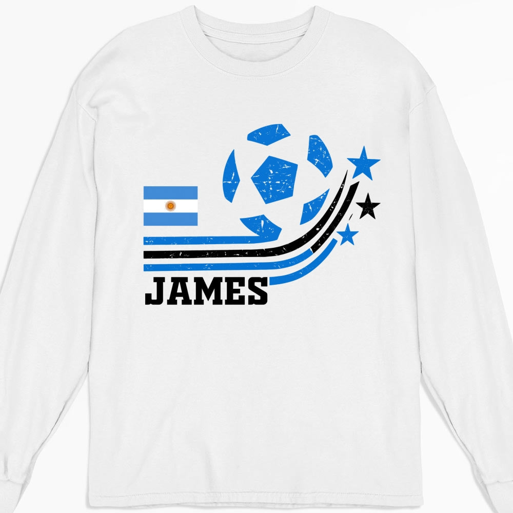 Custom Christmas & Birthday Keepsake Gift • Retro Football - Personalized Shirt