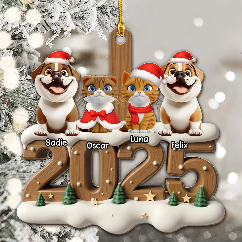 Custom Keepsake Christmas Ornament •  Only Them This Year - Personalized 3D Effect Wood Ornament